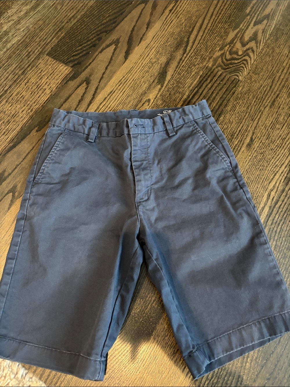 Vineyard Vines boys Navy Flat-Front Chino Shorts stretch size 14